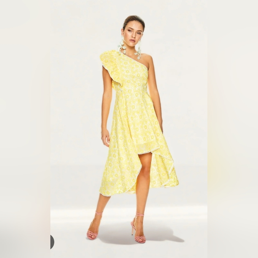 TALULAH Sunny Floral One-Shoulder Dress